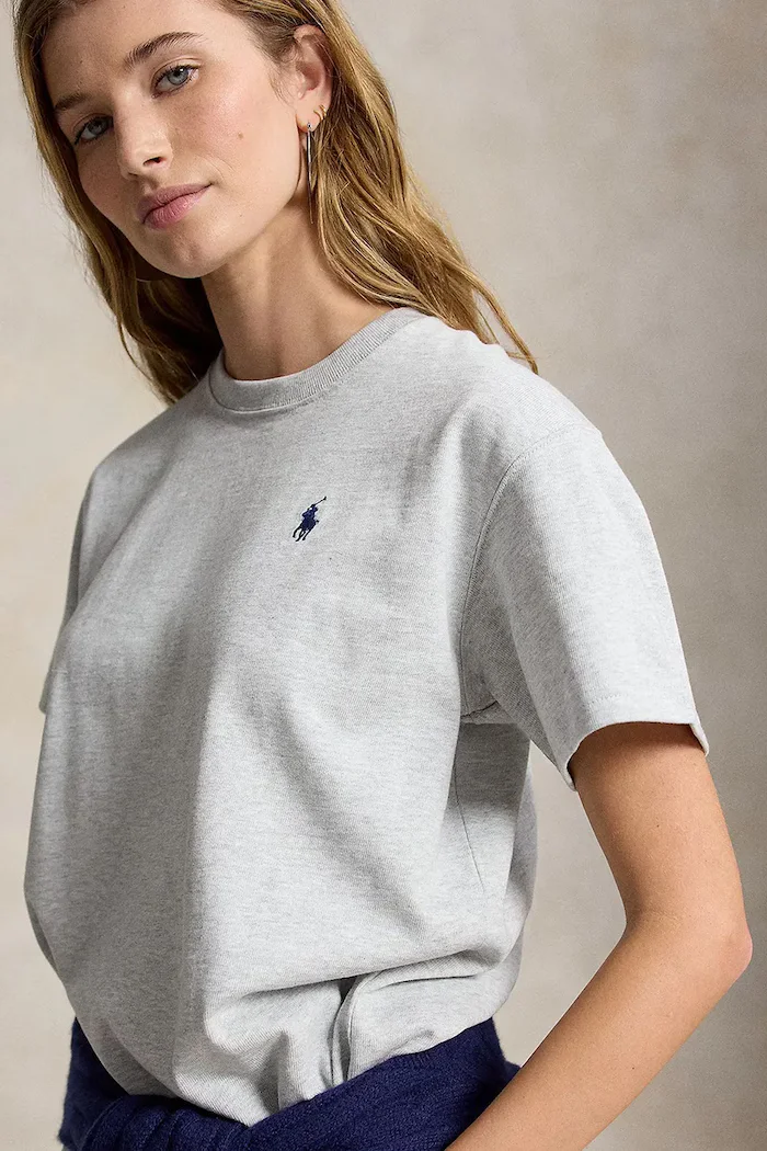 Polo Ralph Lauren тениска дамска от памук сива 211B17798