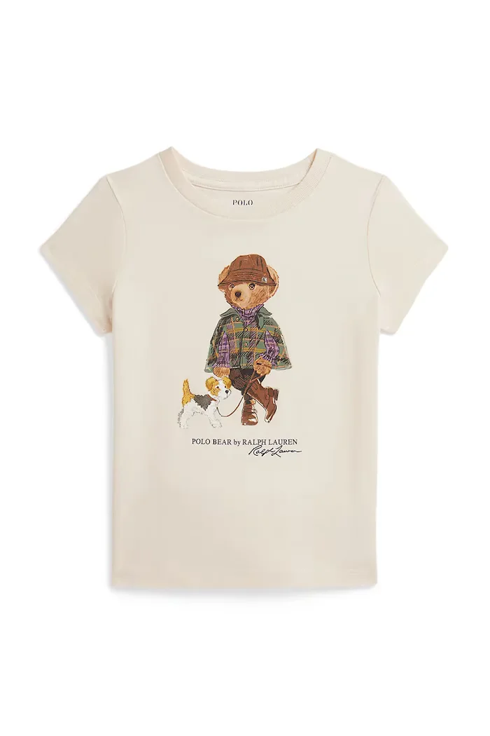 Polo Ralph Lauren тениска за деца от памук бежова 312B26296001