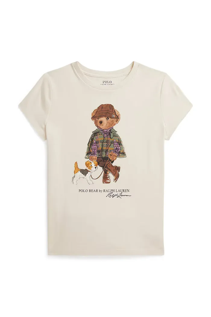 Polo Ralph Lauren тениска за деца от памук бежова 313B26296001