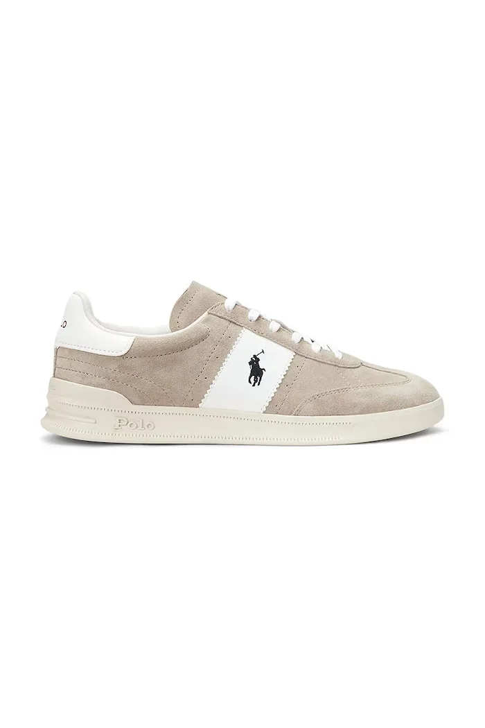 Polo Ralph Lauren Велурени маратонки HRT Aera PP в бежово 809960995003