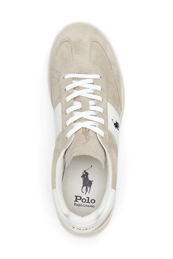 Polo Ralph Lauren Велурени маратонки HRT Aera PP в бежово 809960995003