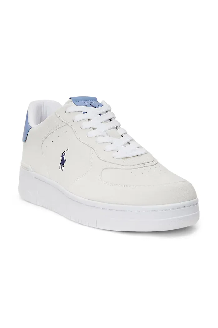 Polo Ralph Lauren Велурени маратонки Masters Crt в бяло 809965086001