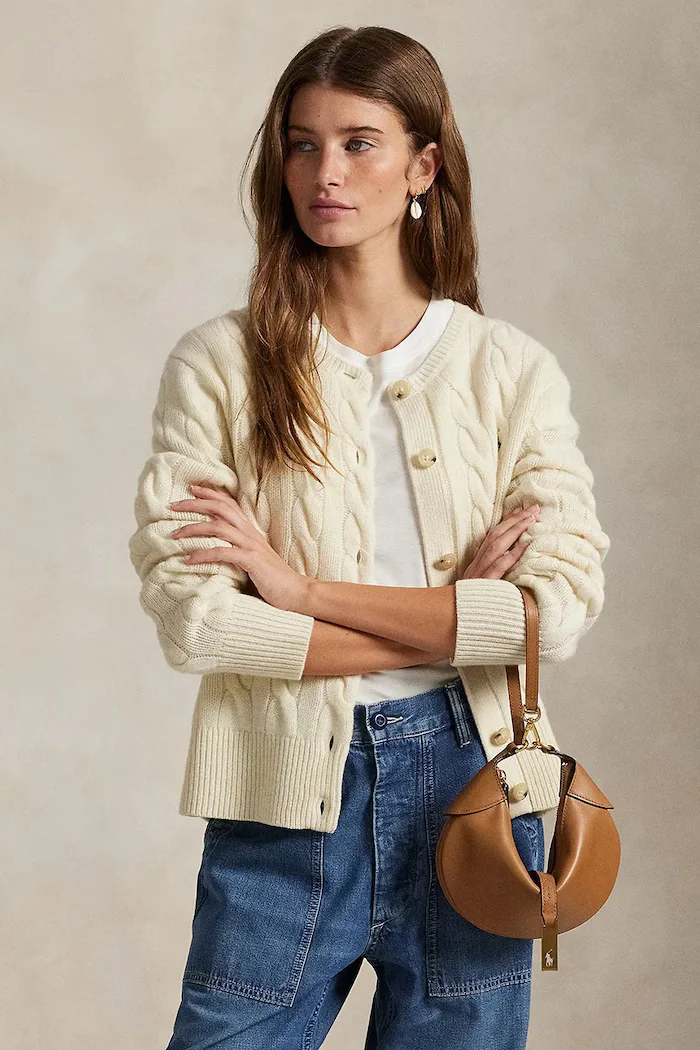 Polo Ralph Lauren жилетка дамска от вълна бяла 211972104