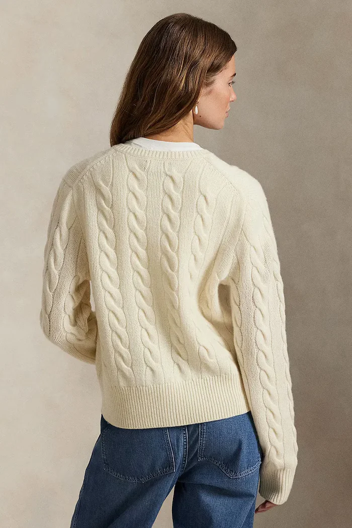 Polo Ralph Lauren жилетка дамска от вълна бяла 211972104