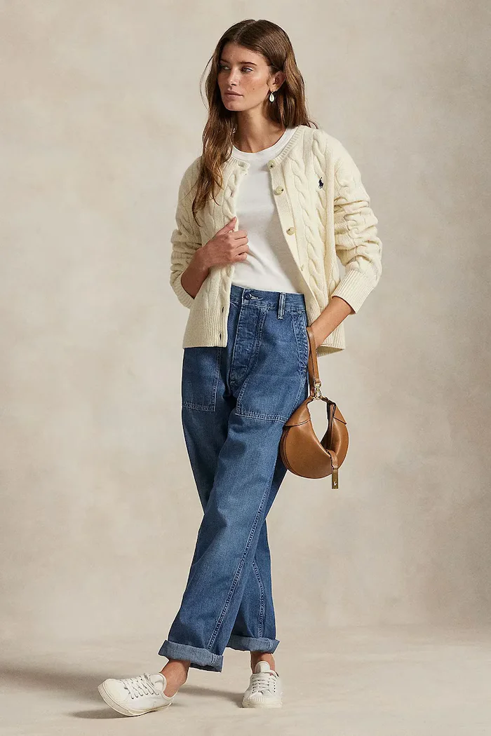 Polo Ralph Lauren жилетка дамска от вълна бяла 211972104