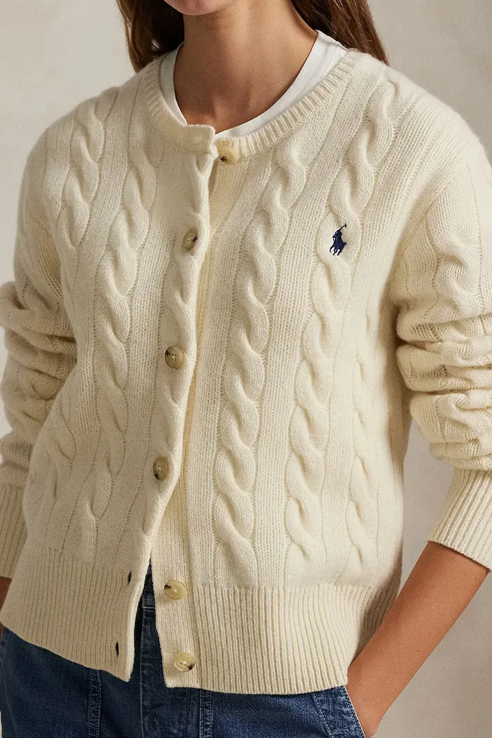 Polo Ralph Lauren жилетка дамска от вълна бяла 211972104