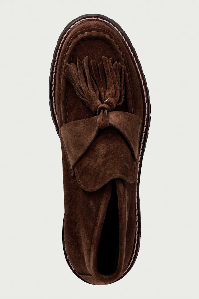 posa боти дамски от велур Aosta Tassel Boot кафяви PW239.201