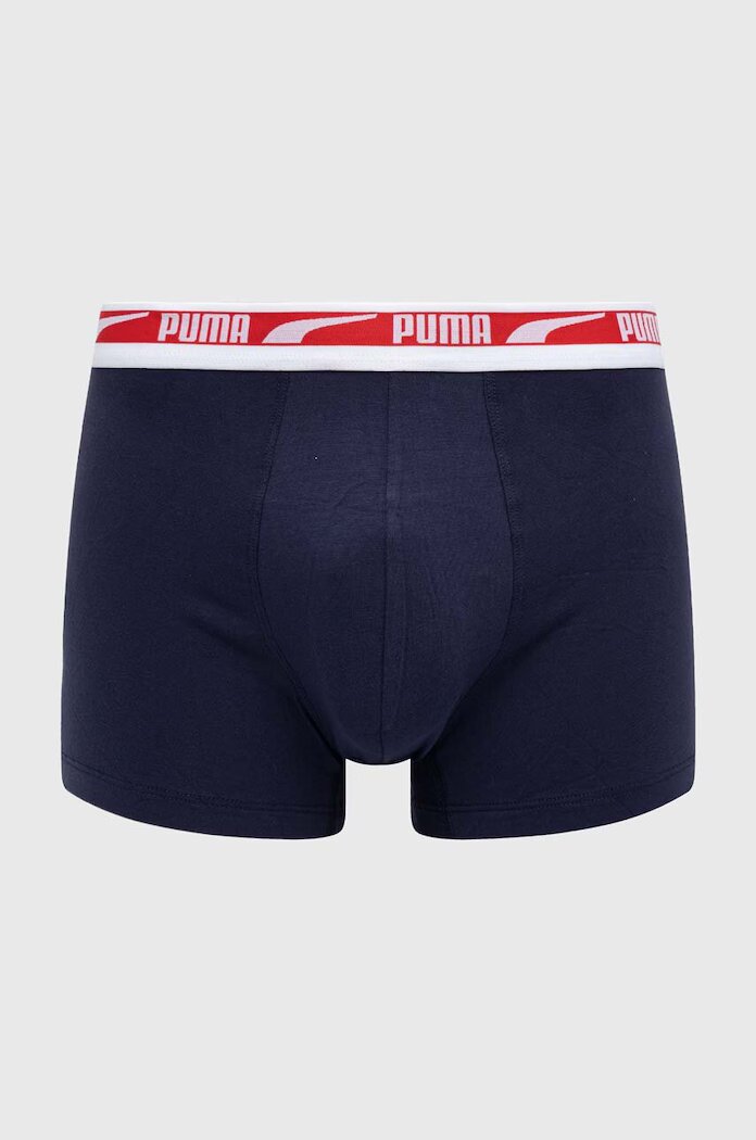 Puma боксерки мъжки от памук с еластан Everyday Logo 2 броя тъмносини 938325