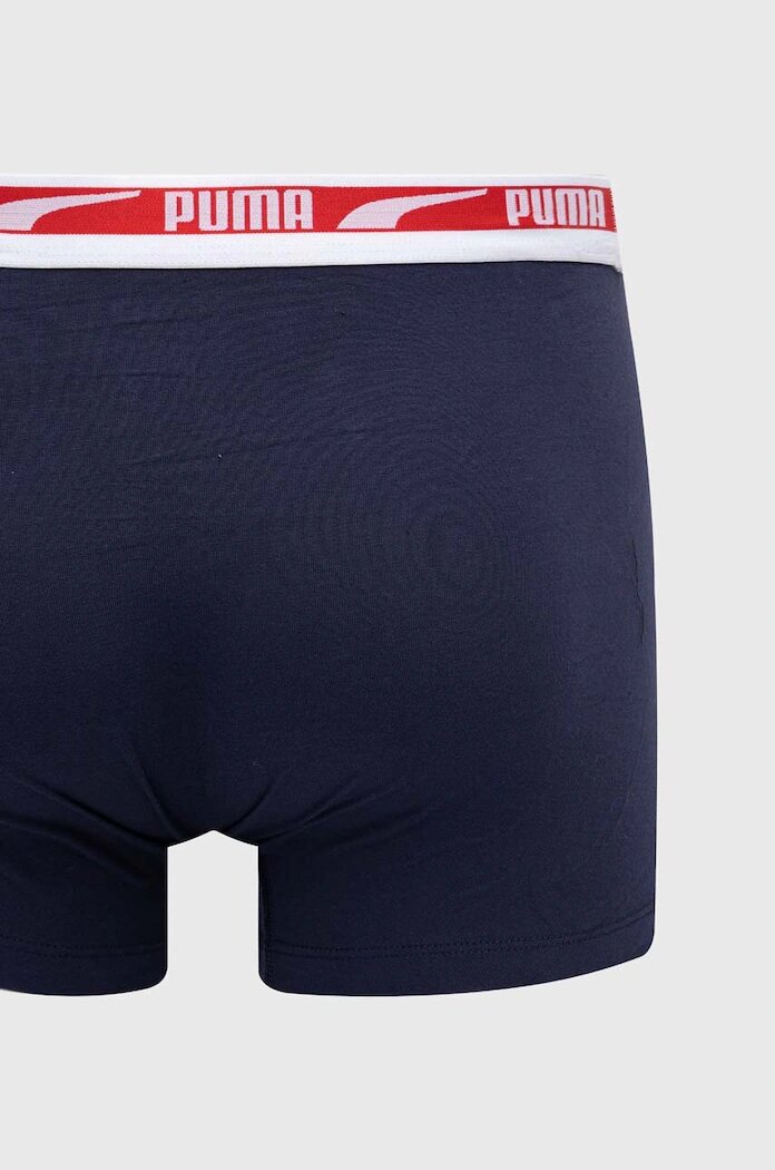 Puma боксерки мъжки от памук с еластан Everyday Logo 2 броя тъмносини 938325