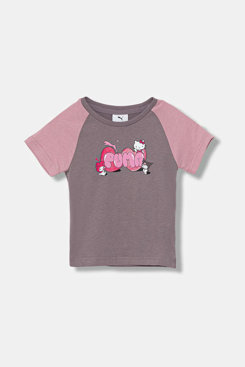 Puma Детска памучна тениска X HELLO KITTY & FRIENDS Slim Tee
