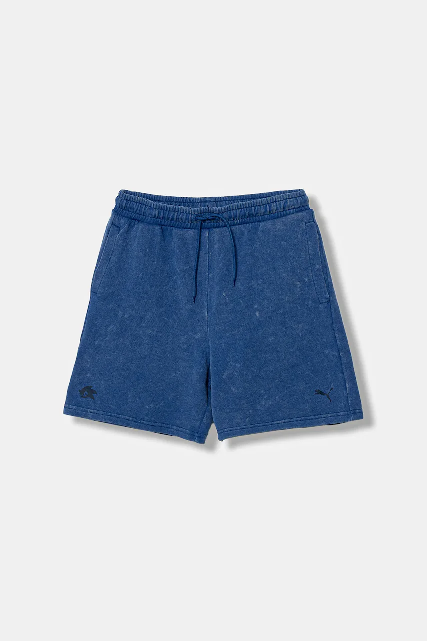 Puma Детски памучен къс панталон X SONIC Relaxed Shorts TR
