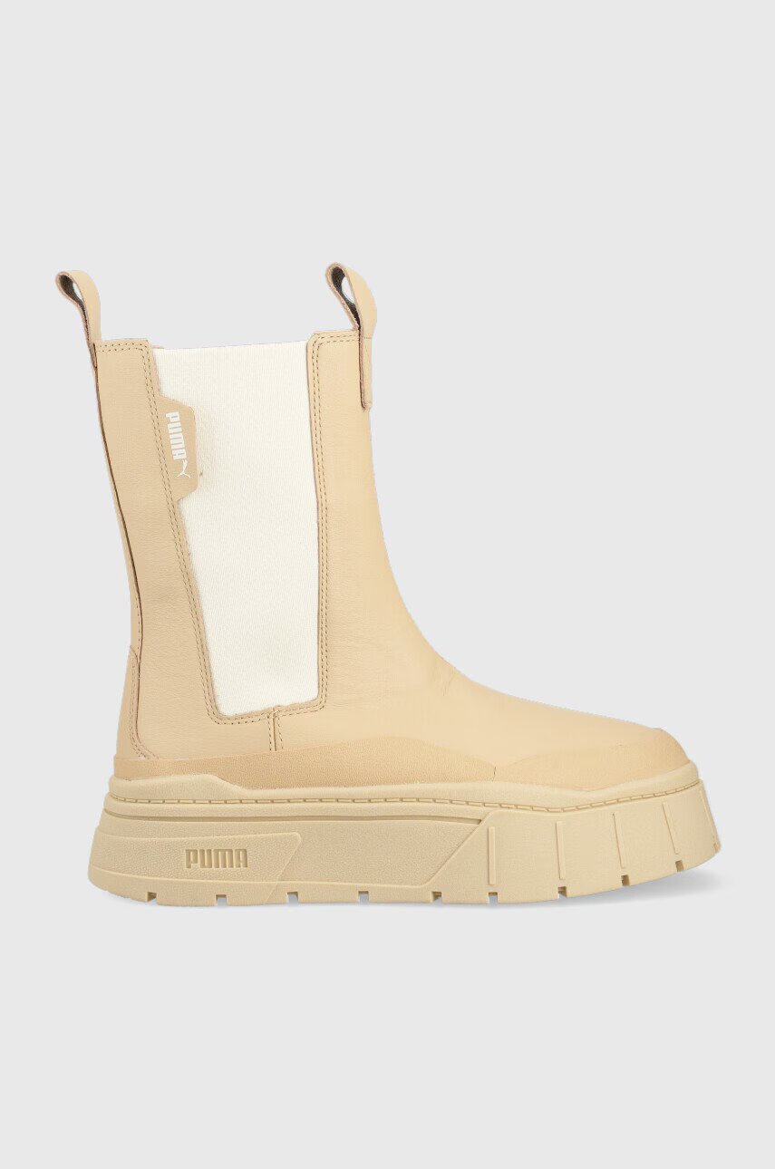 Puma Кожени боти челси Mayze Stack Chelsea Wns