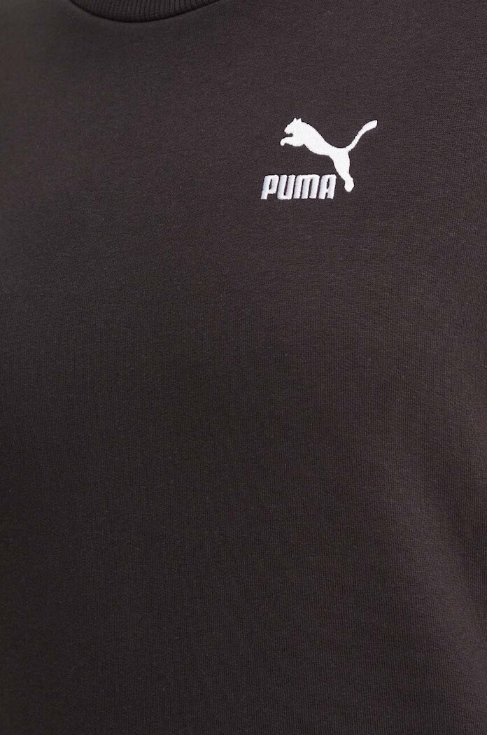 Puma Памучен суичър BETTER CLASSIC в черно с изчистен дизайн 624231