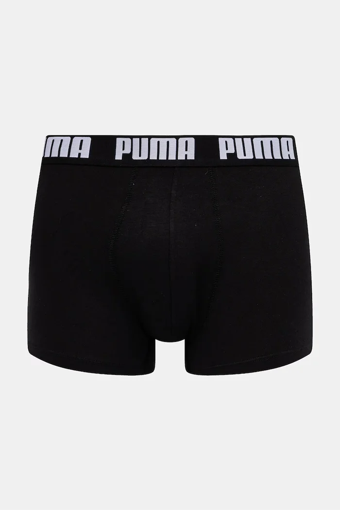 Puma прилепнали боксерки мъжки от памук с еластан Everyday Basic 2 броя черни 938320
