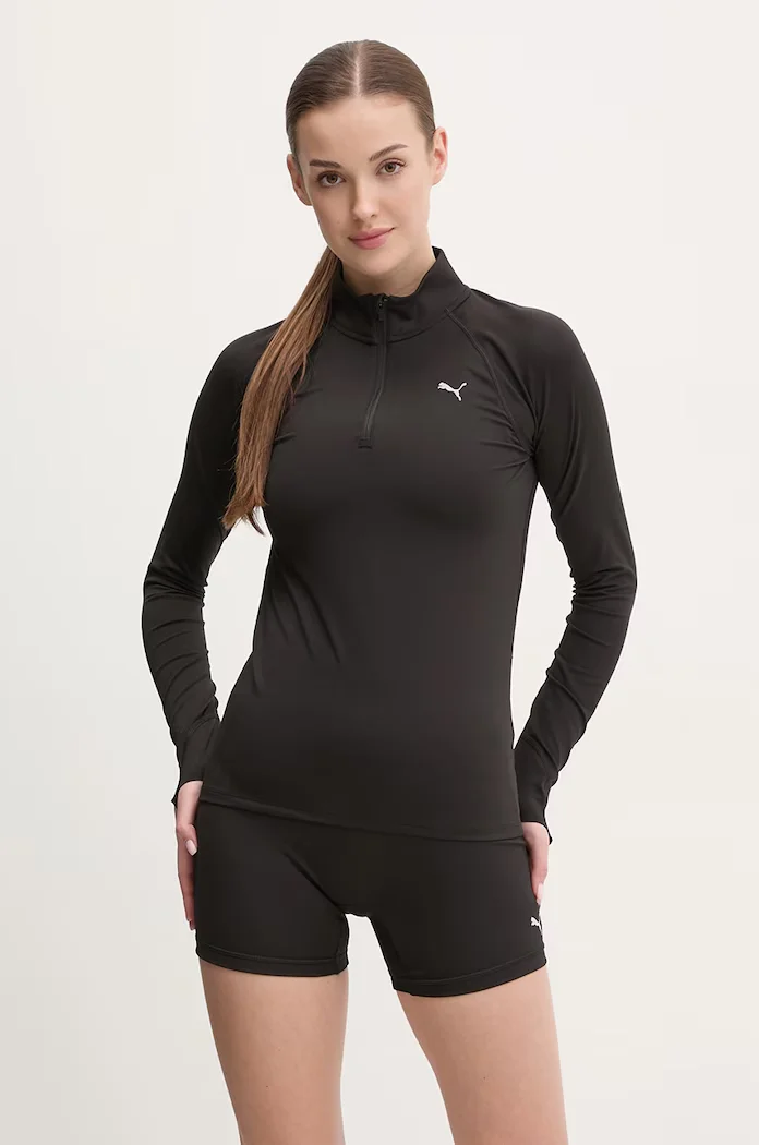 Puma Суичър за джогинг Run Velocity в черно с изчистен дизайн 526650