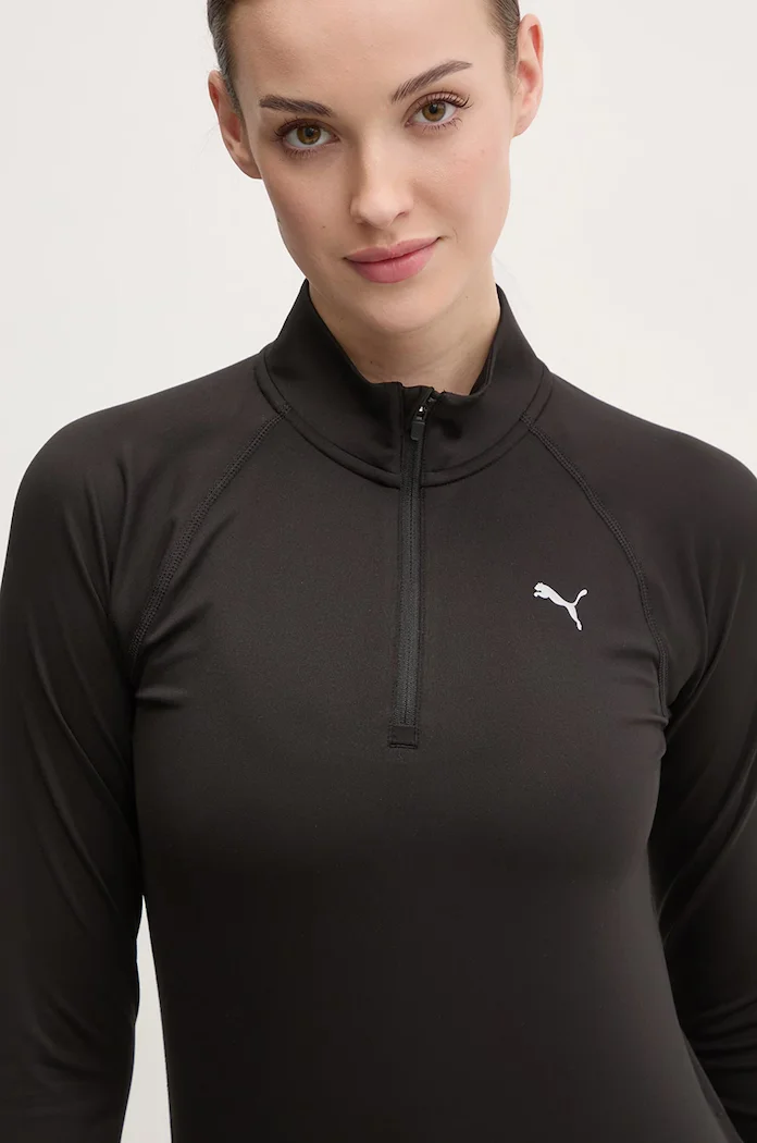 Puma Суичър за джогинг Run Velocity в черно с изчистен дизайн 526650