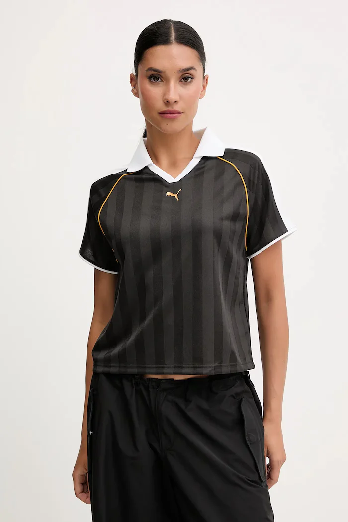Puma Тениска с яка дамска в черно 632157