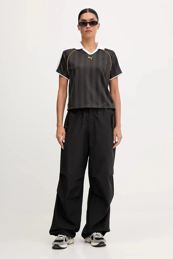 Puma Тениска с яка дамска в черно 632157