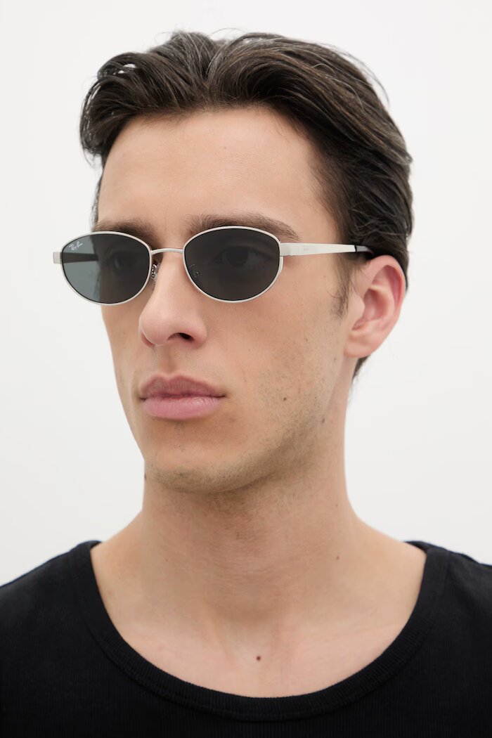 Ray-Ban слънчеви очила сребърни 0RB3774D