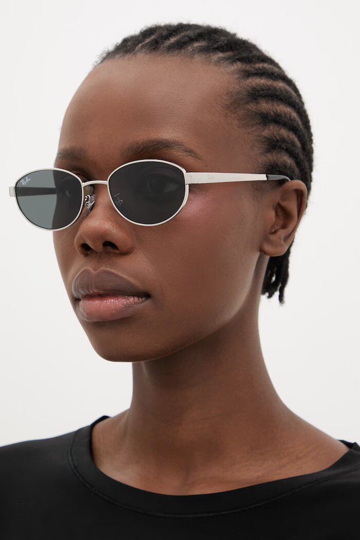 Ray-Ban слънчеви очила сребърни 0RB3774D