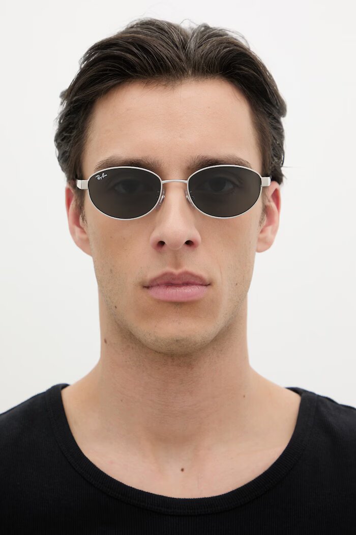 Ray-Ban слънчеви очила сребърни 0RB3774D