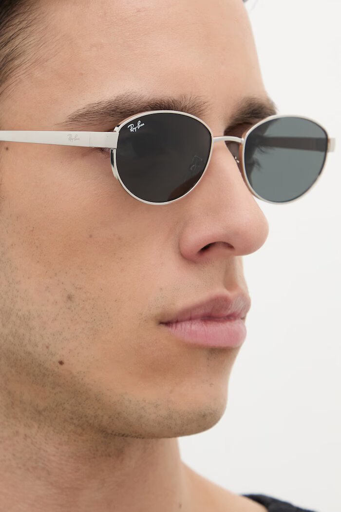 Ray-Ban слънчеви очила сребърни 0RB3774D