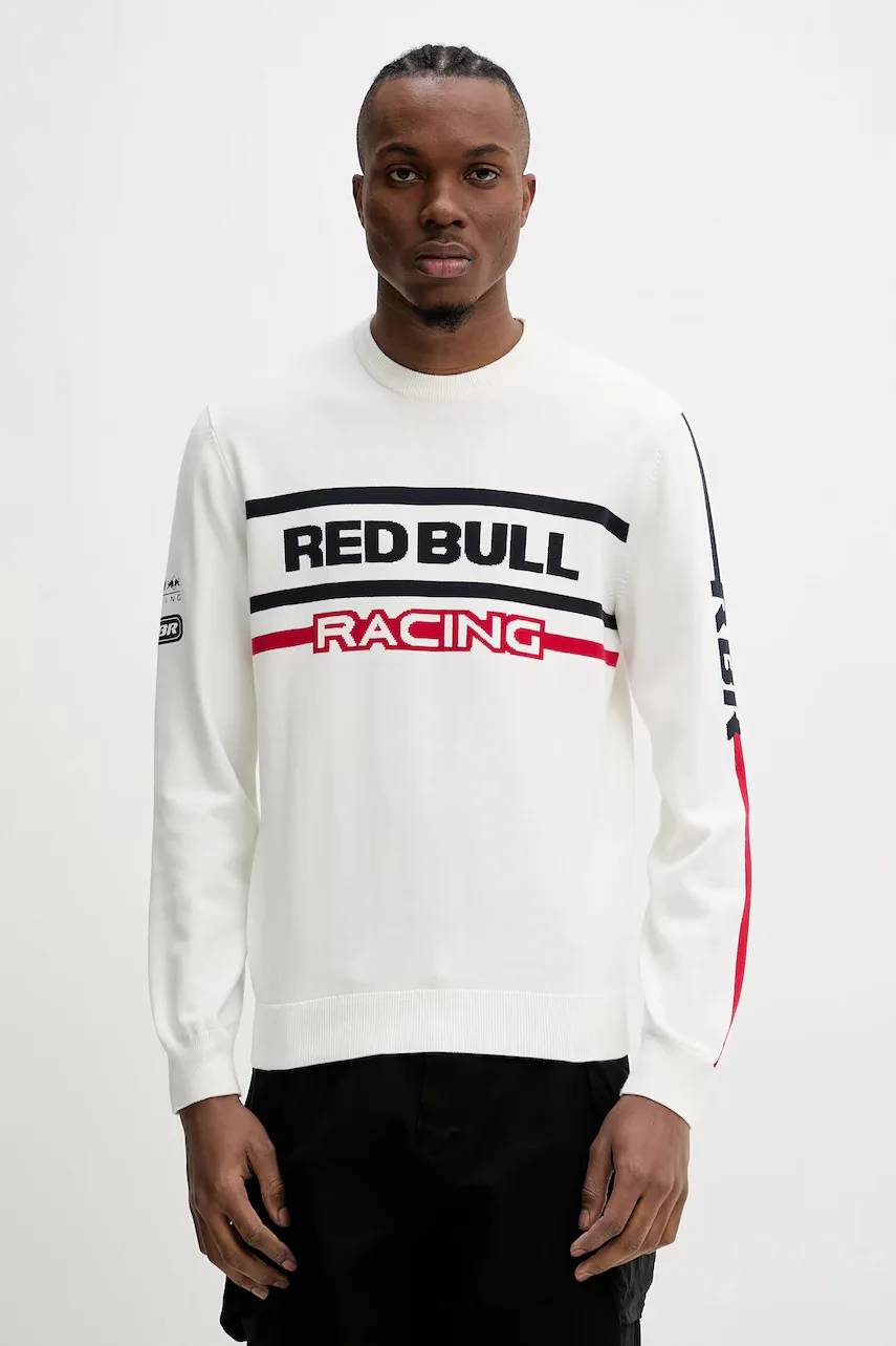 Red Bull Racing x Pepe Jeans Памучен пуловер KNITTED MOTO CREW