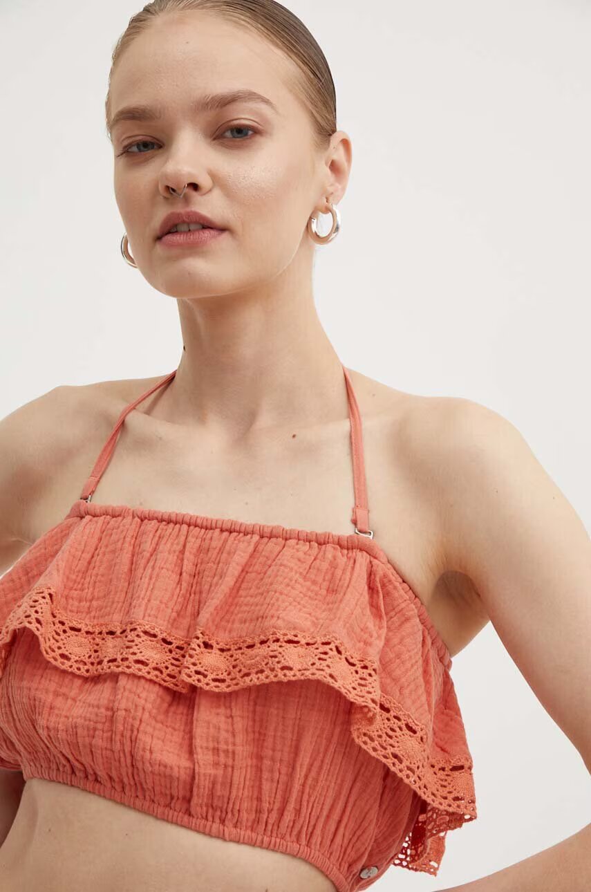 Roxy Памучен топ GOLDEN TROPICS