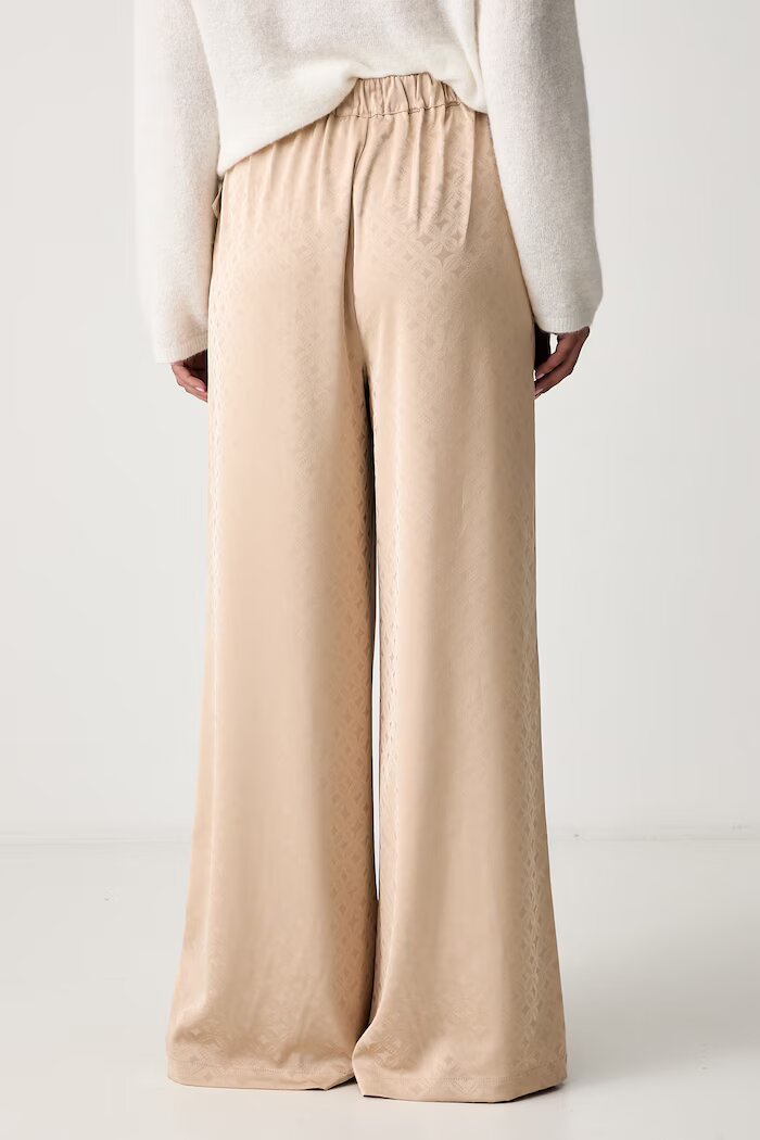 Scotch & Soda панталон дамски бежов с висока талия ULH01488F