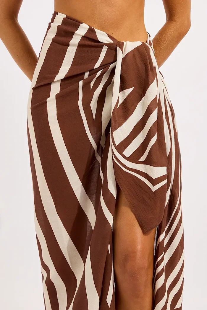 SEAFOLLY плажна пола дамска Coastline Sarong кафява 55539-SG