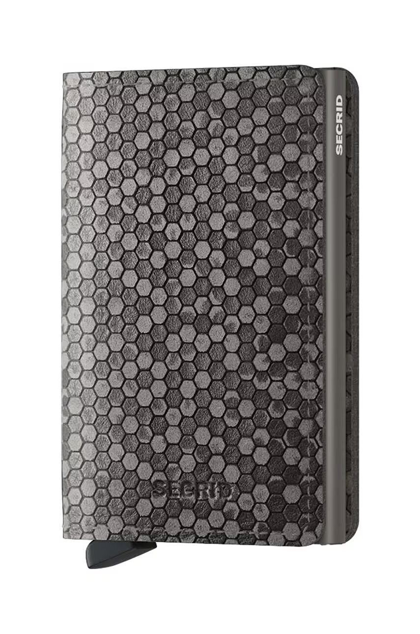 Secrid Кожен портфейл Slimwallet Hexagon Grey