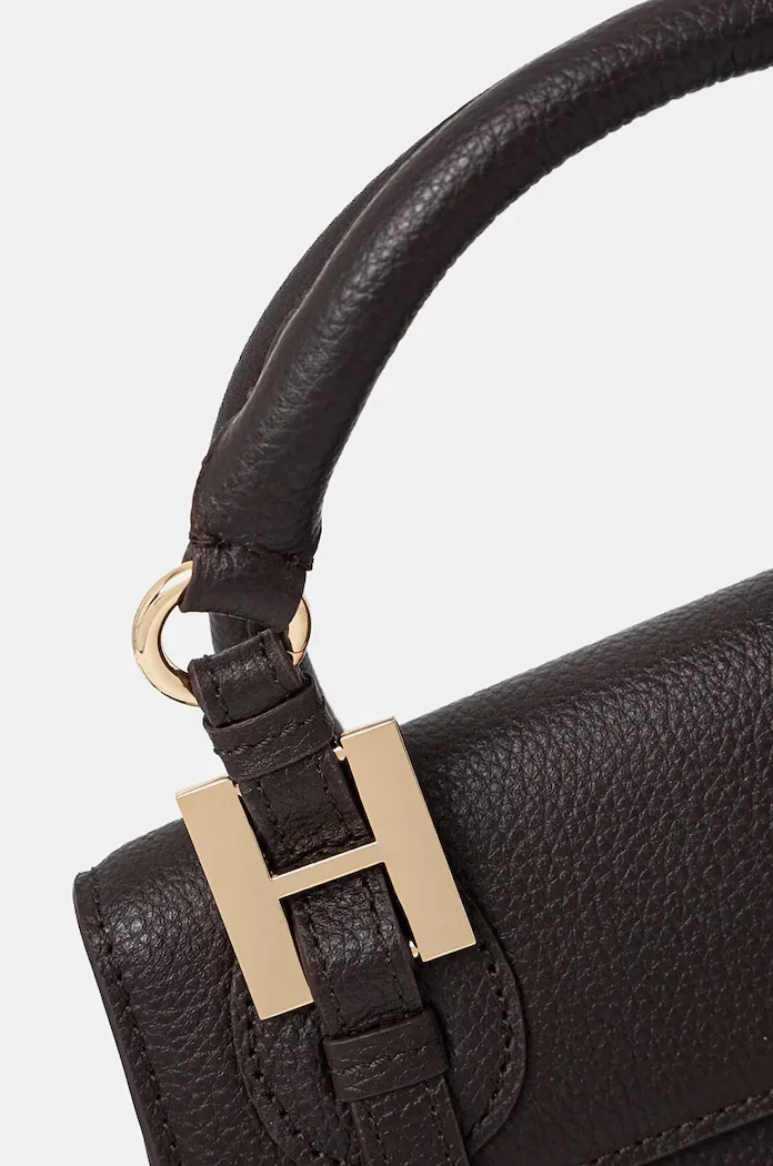 Silvian Heach чанта crossbody дамска от кожа MARECHIARO кафява RCP25007BO