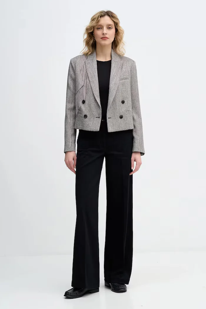 Sisley Сако в черно с двуредно закопчаване 2D12LW03P