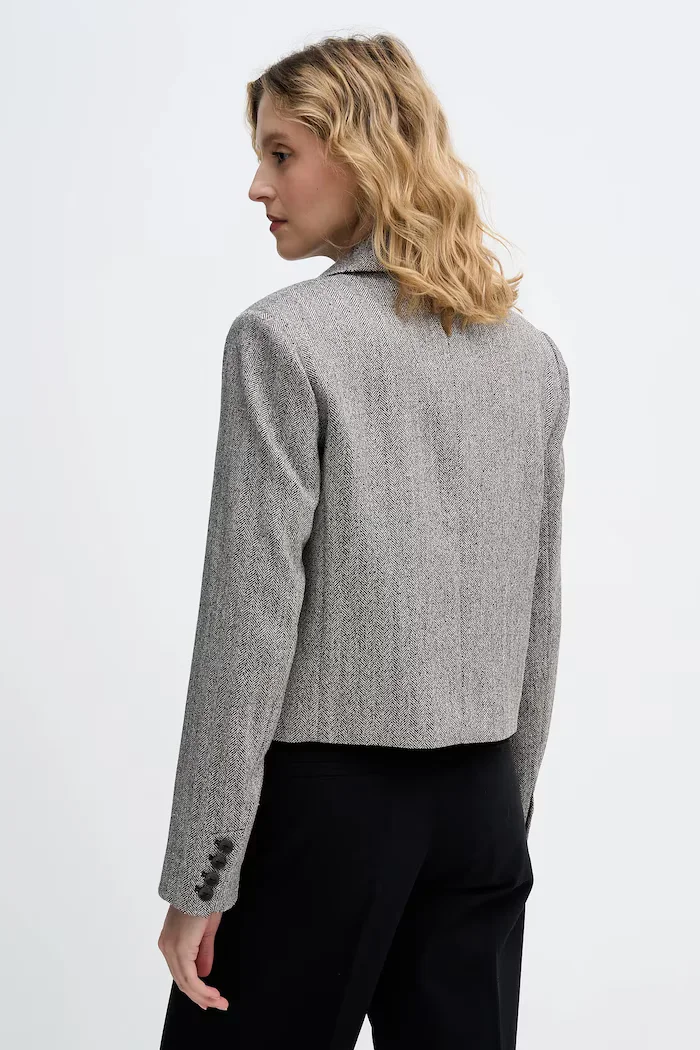 Sisley Сако в черно с двуредно закопчаване 2D12LW03P