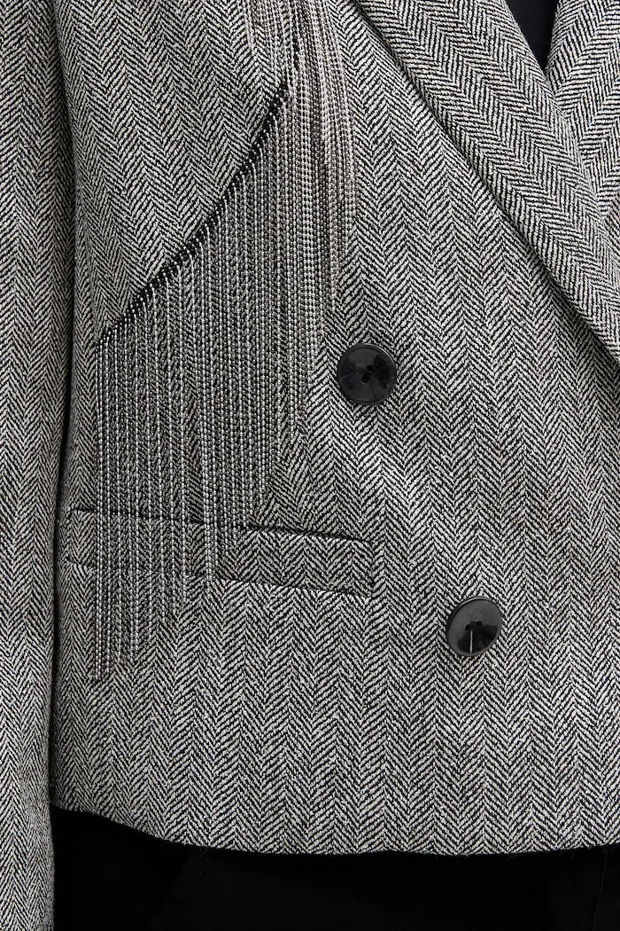 Sisley Сако в черно с двуредно закопчаване 2D12LW03P