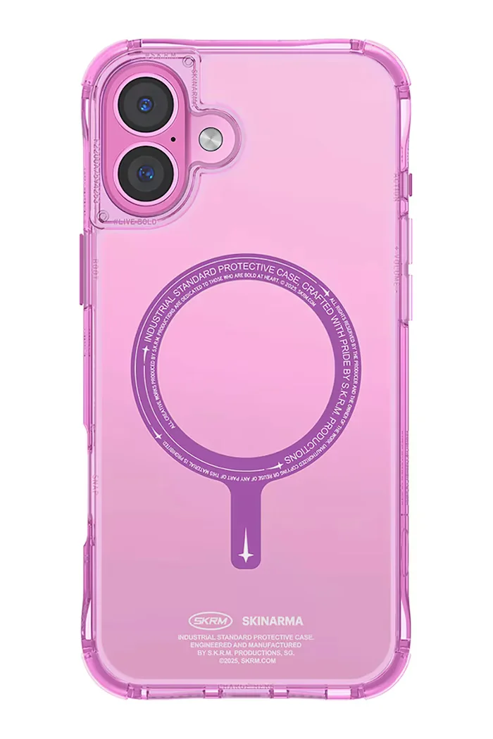 skinarma Калъф за телефон с вграден магнитен пръстен iPhone 16 в розово SK-2024IP61-SDOMS-PNK