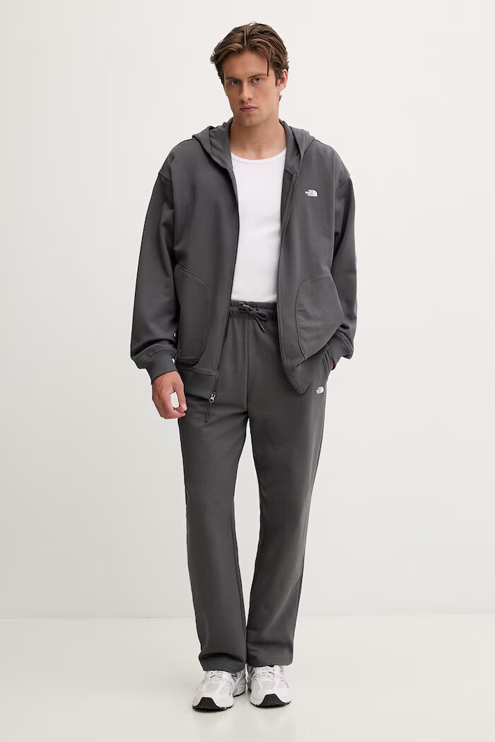 The North Face спортен панталон мъжки от памук Essential Light сив NF0A8GQHRHI1