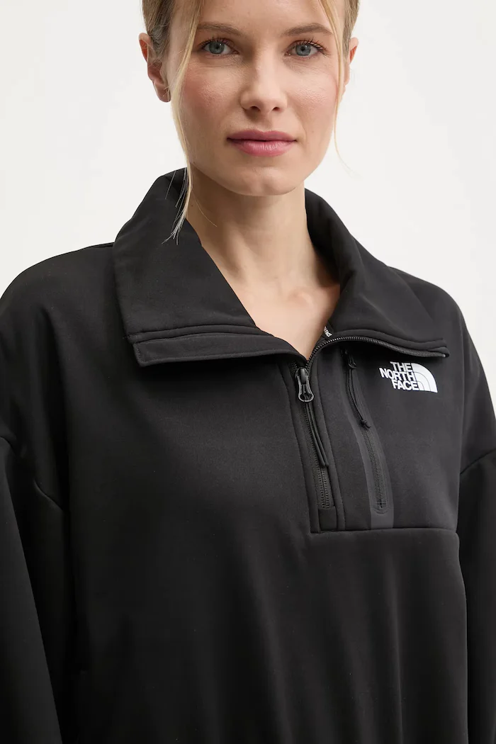 The North Face Спортен суичър Fleece interest в черно с изчистен дизайн NF0A8BFPJK31