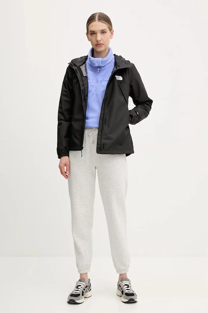The North Face Яке Antora Rain в черно преходен модел NF0A8BKDJK31