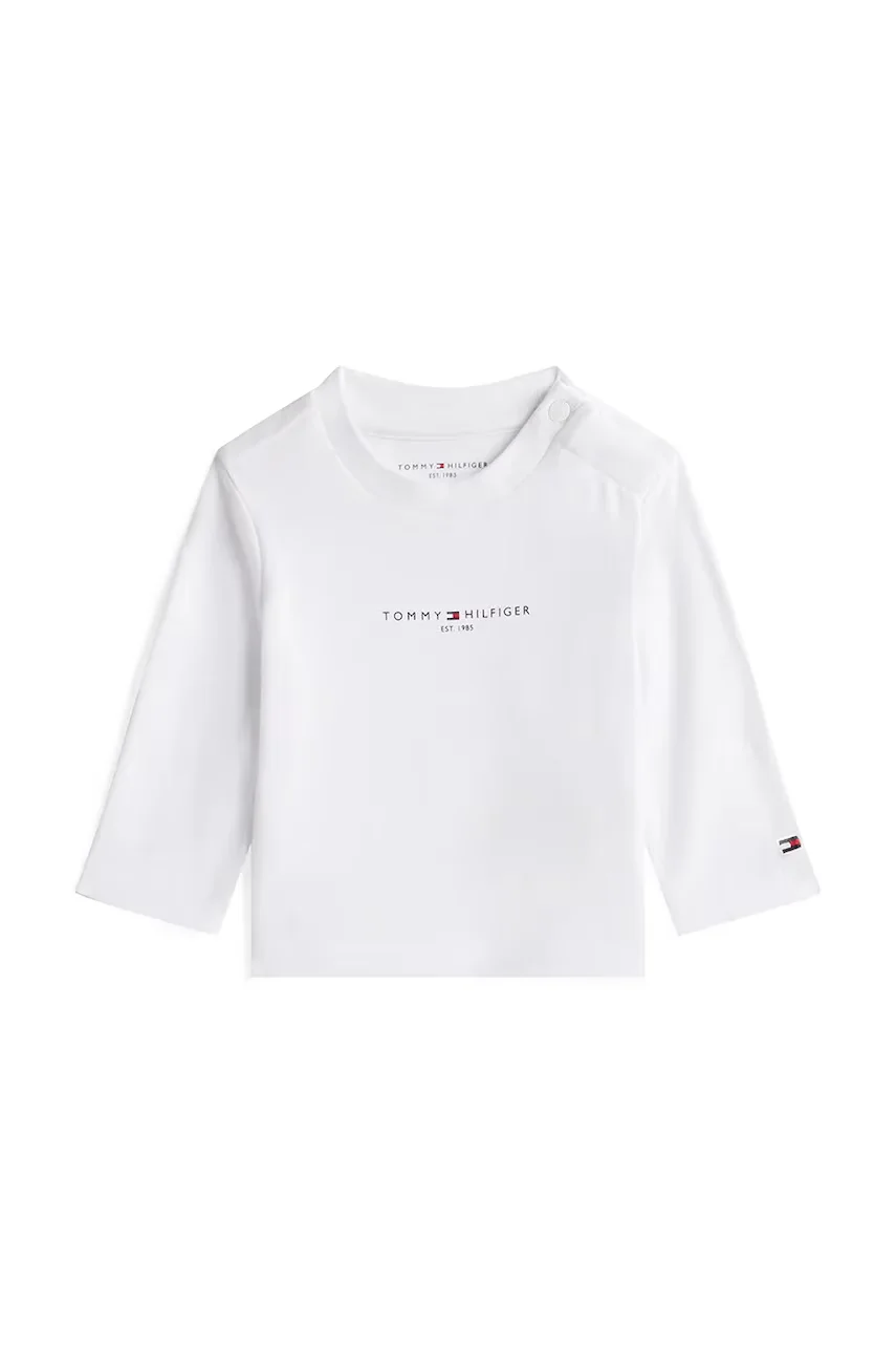 Tommy Hilfiger Бебешка памучна блуза с дълъг ръкав