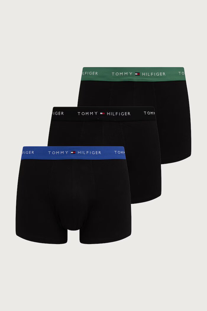 Tommy Hilfiger боксерки мъжки от памук с еластан 3 броя черни UM0UM03890