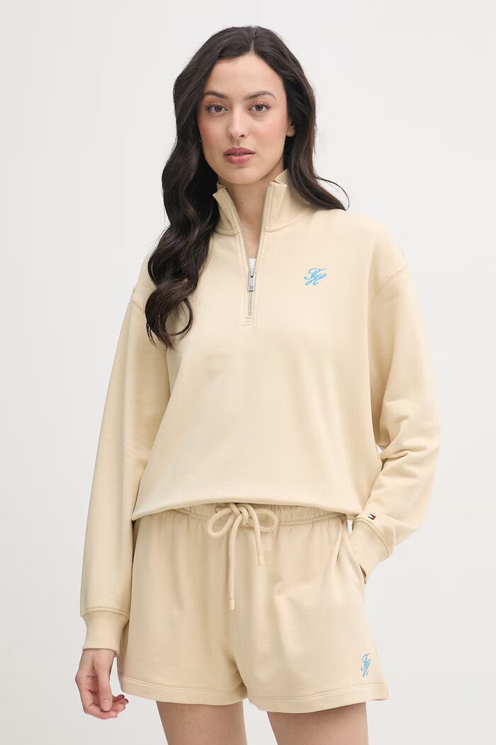 Tommy Hilfiger дамски суичър бежов WW0WW49258