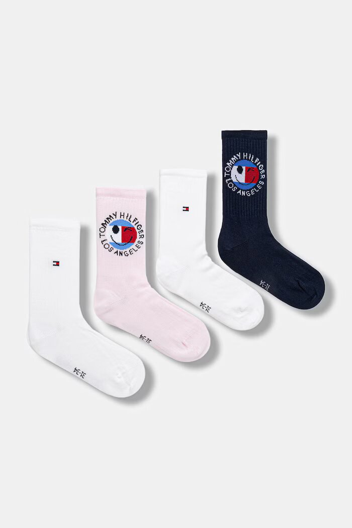 Tommy Hilfiger Детски чорапи (4 чифта) в розово 701241399