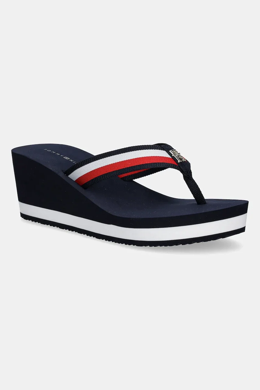 Tommy Hilfiger Джапанки TH CORPORATE WEDGE BEACH SANDAL