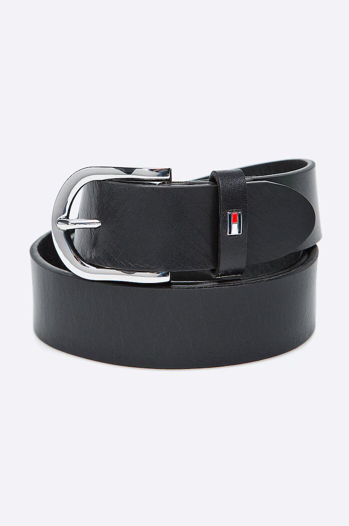 Tommy Hilfiger колан дамски от кожа черен WW0WW11590