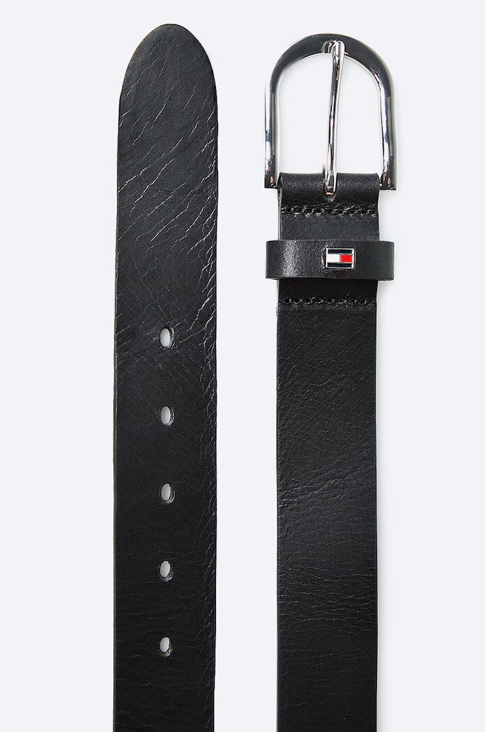 Tommy Hilfiger колан дамски от кожа черен WW0WW11590