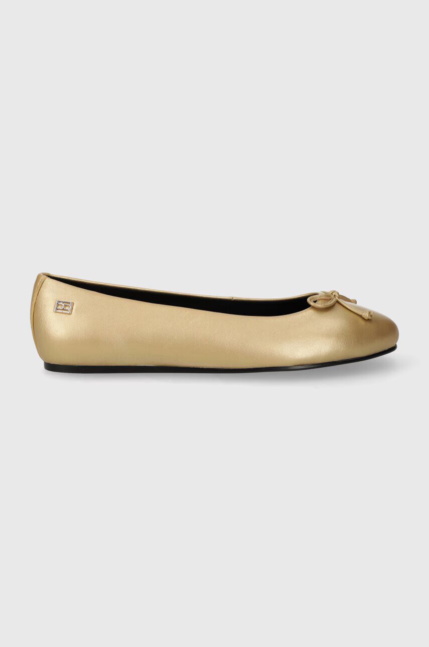 Tommy Hilfiger Кожени балеринки ESSENTIAL GOLDEN BALLERINA