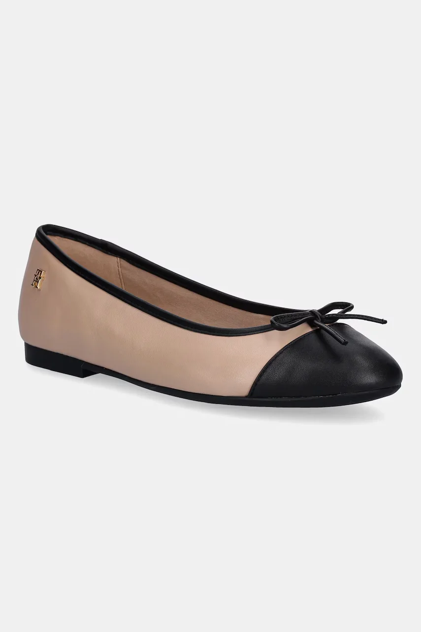 Tommy Hilfiger Кожени балеринки TOE CAP LEATHER BALLERINA