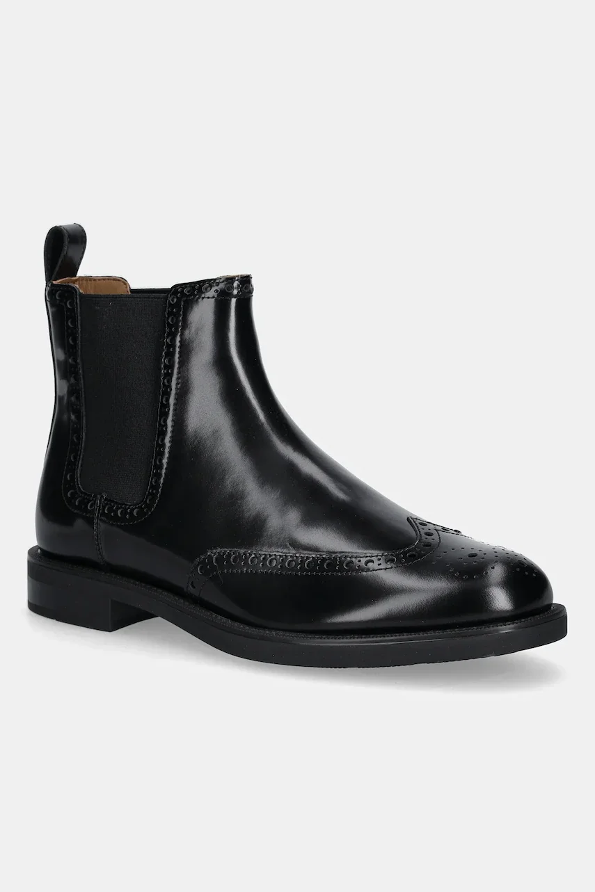 Tommy Hilfiger Кожени боти челси HILFIGER VOGUE LTH A BROGUE BOOT