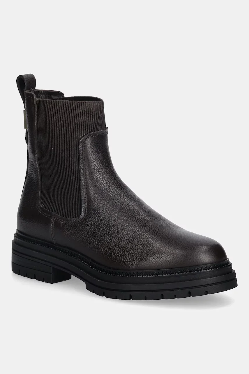 Tommy Hilfiger Кожени боти челси PLAQUE PEBBLE CHELSEA